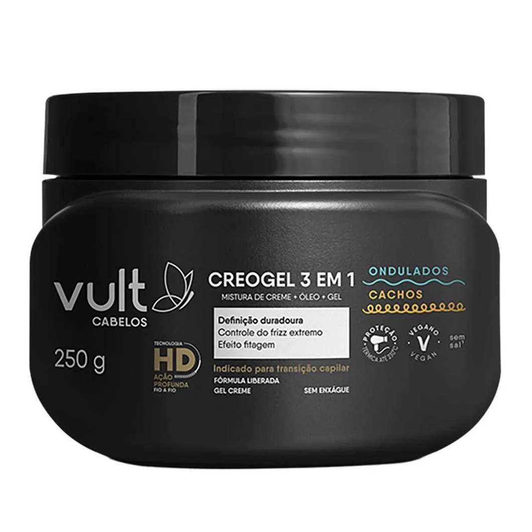 Creogel 3 em 1 Vult Ondulados e Cachos 250g