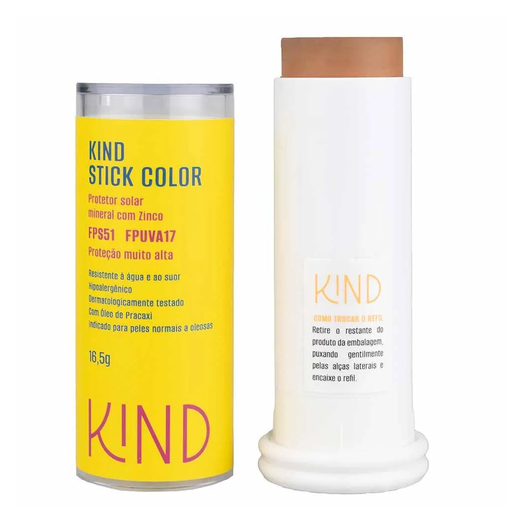 Proteção Solar Facial Kind Beauty Stick Color Fps 51 e Fpuva 17 K110