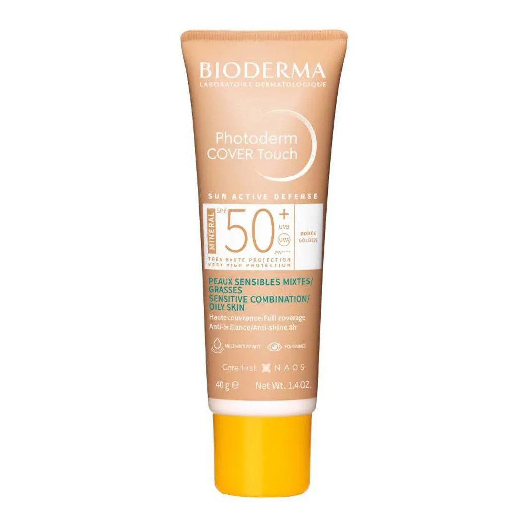 Protetor Solar Facial Cobertura Total Bioderma Photoderm Cover Touch Mineral Fps 50+ Médio