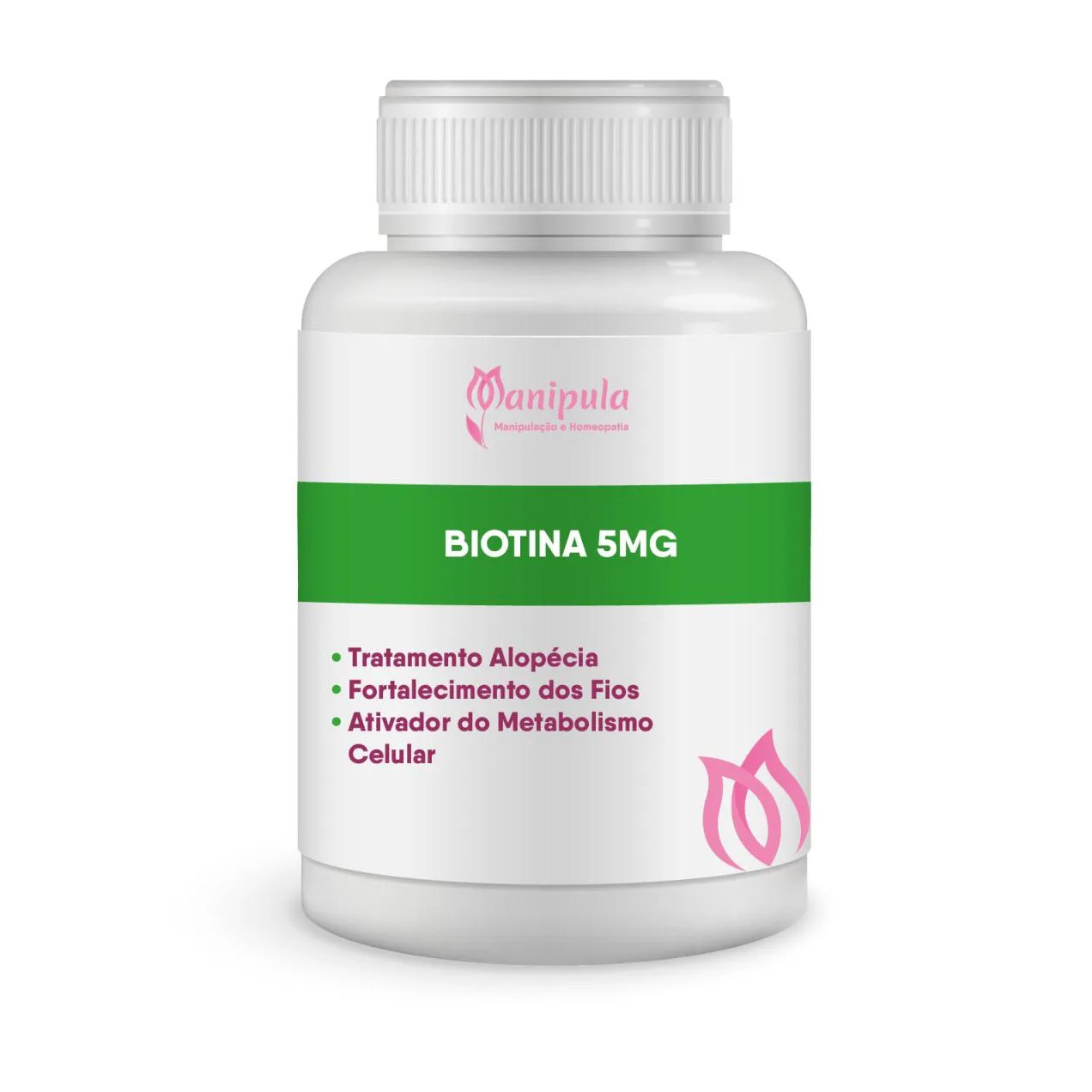 Biotina 5 Mg - Força para Cabelos, Unhas e Pele Saudáveis! | 30 Doses