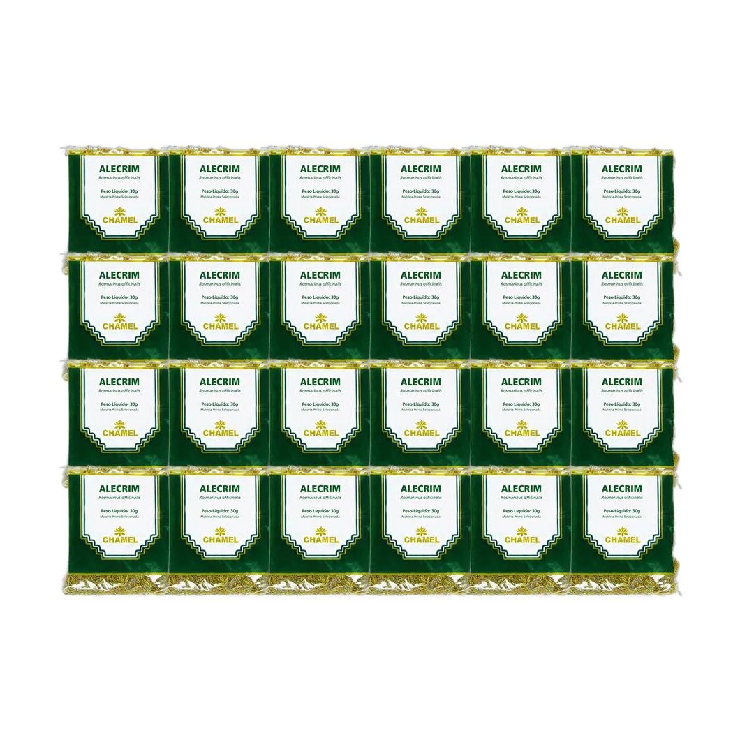 Kit 24X Chá Pacote Alecrim Folhas 30G - Chamel