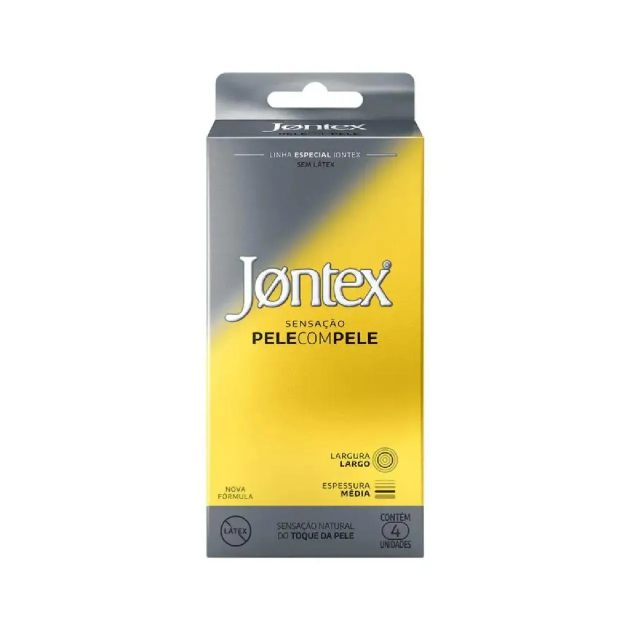 Jontex Sensação Pele com Pele com 4 unidades sem Látex - Reckitt Benckiser