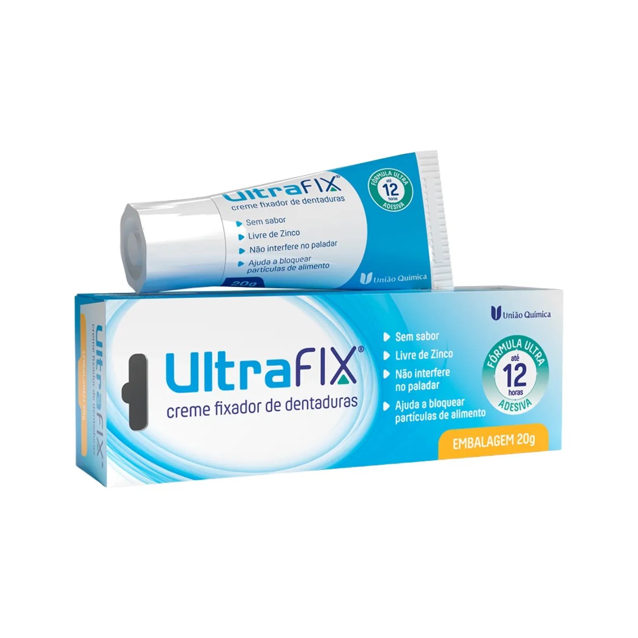 Creme Fixador de Dentadura UltraFix Sem Sabor 20g
