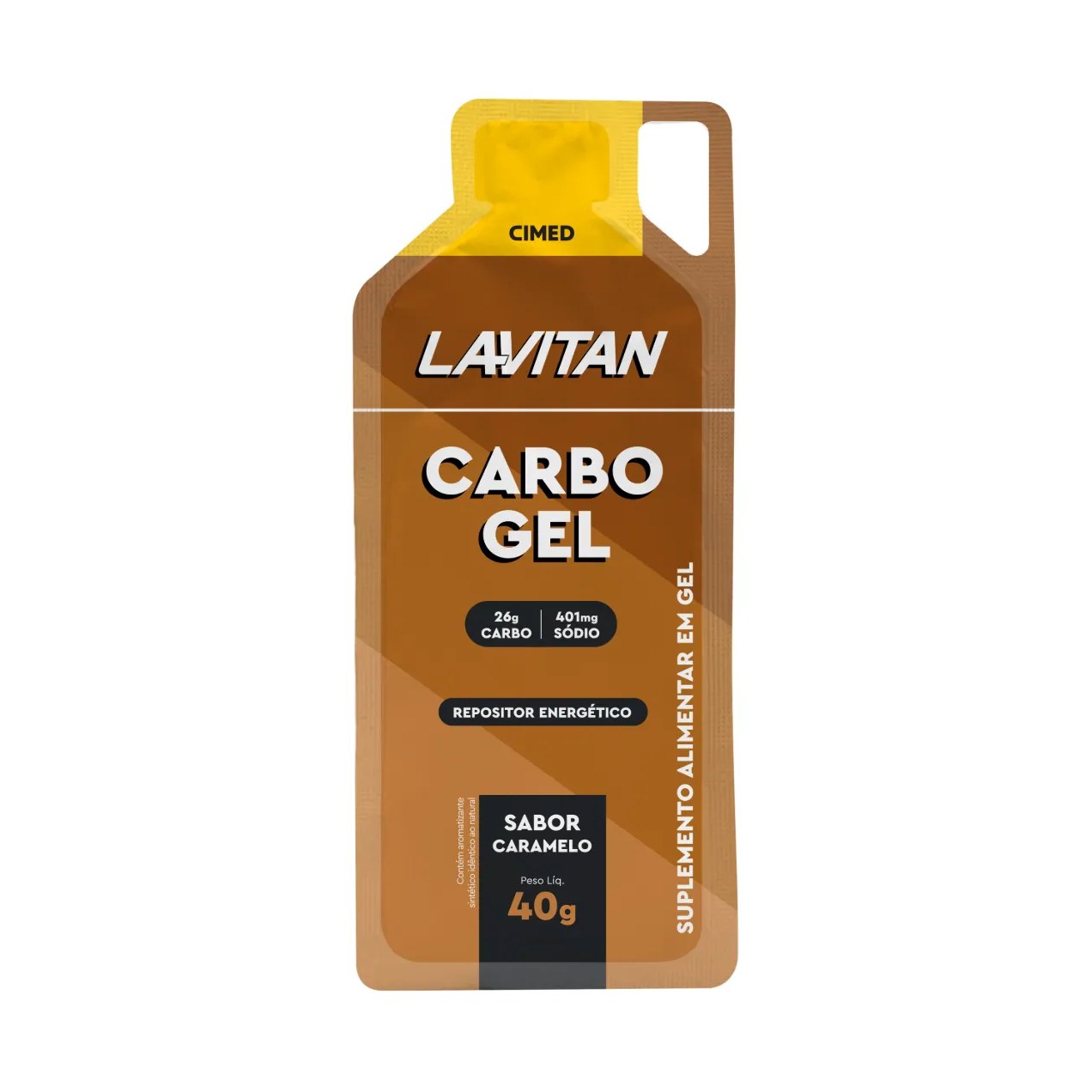 Repositor Energético em Gel Lavitan Carbogel Caramelo 40g