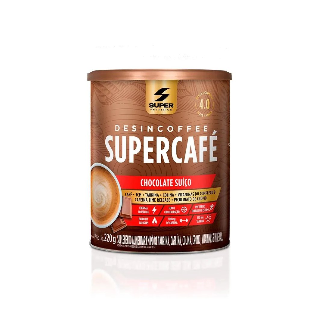 Desincoffee Supercafé Chocolate Suíço Desinchá 220g