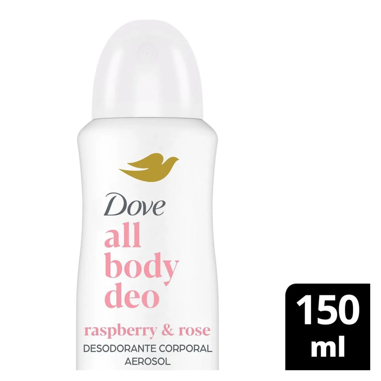 Desodorante Corporal Aerossol Dove All Body Deo Raspberry & Rose 150ml