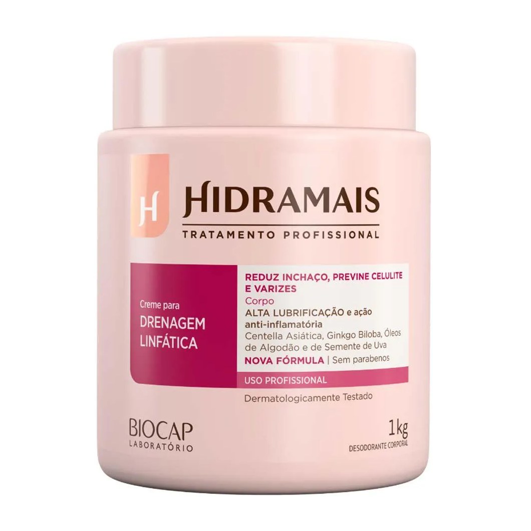Creme para Drenagem Linfática Hidramais Profissional 1KG