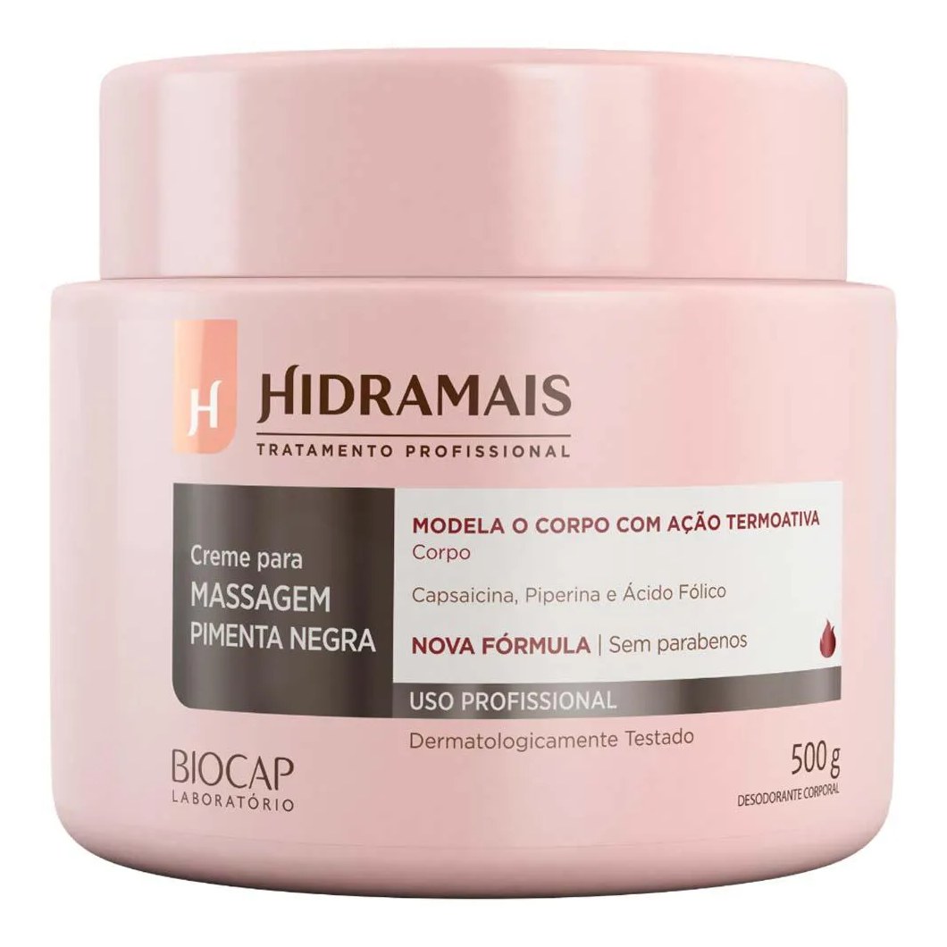 Creme Termoativado Hidramais - Pimenta Negra 500g