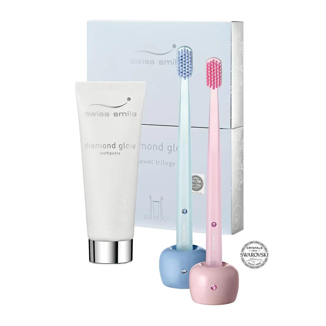 Swiss Smile Gold Kit - Creme Dental + Escovas + Suporte