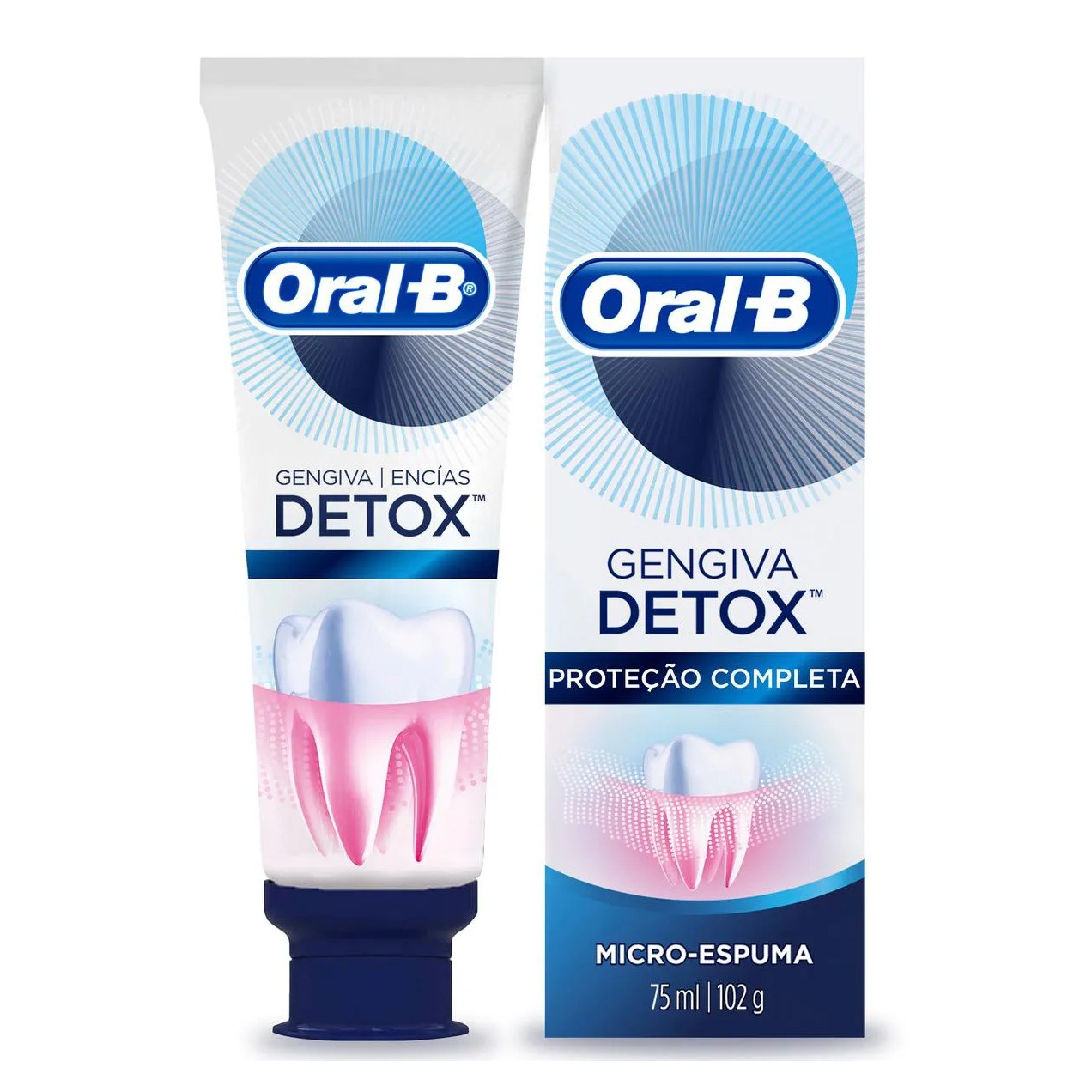 Creme Dental Oral-B Detox Proteção Completa 102g