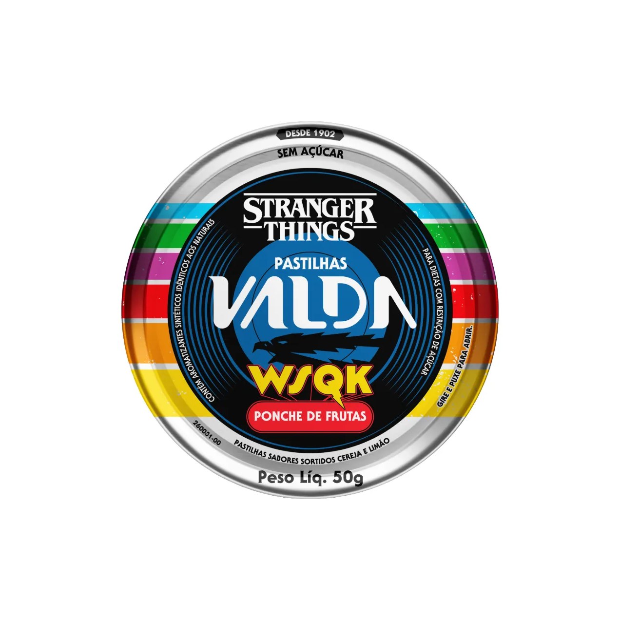 Pastilha Valda Stranger Things Friends Maça e Uva 25g