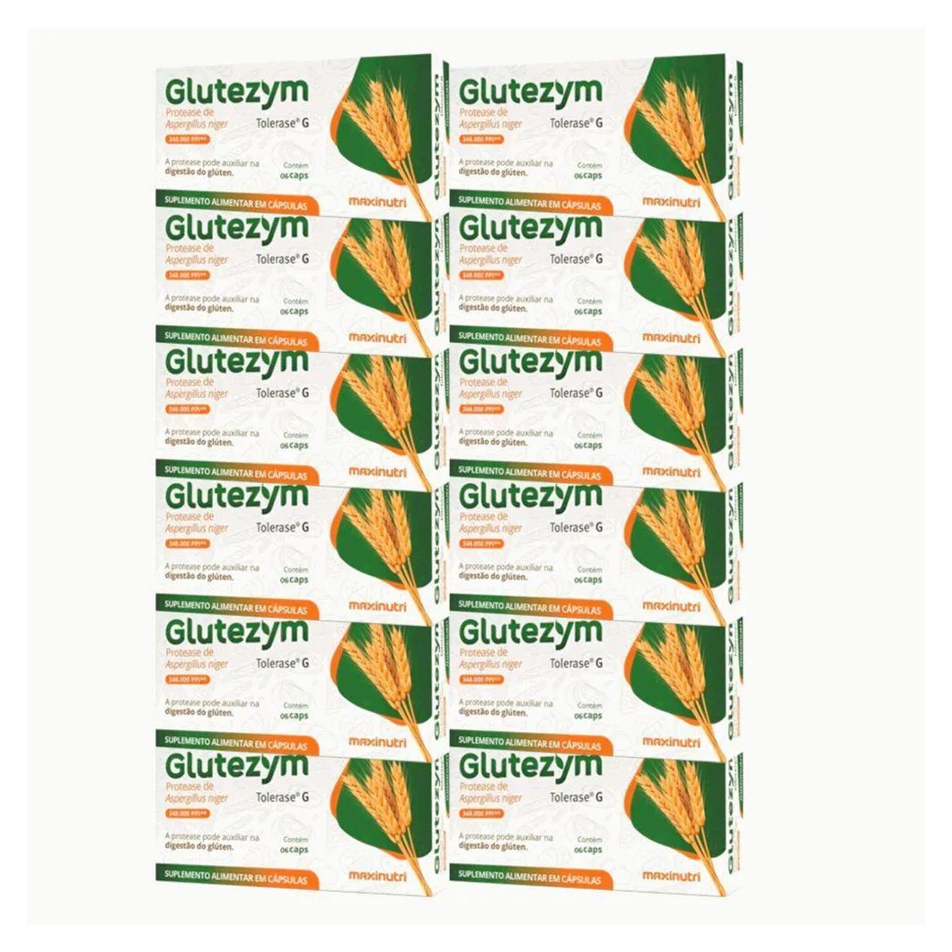 Glutezym 348.000 Display (12 Unidades de 06 Caps) - Padrão: Único