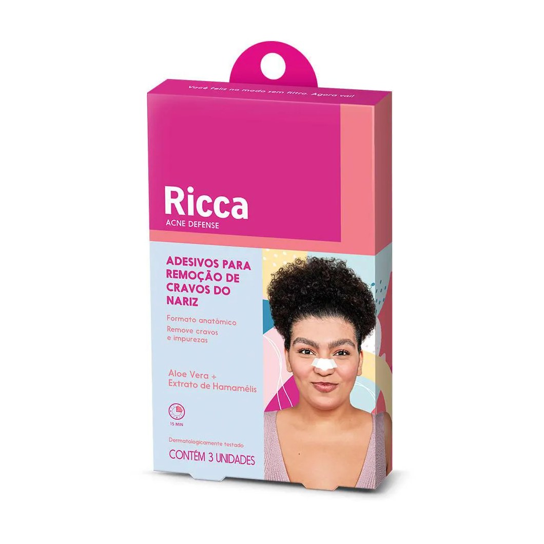 Adesivo Remoção de Cravos do Nariz Acne Defense - Ricca