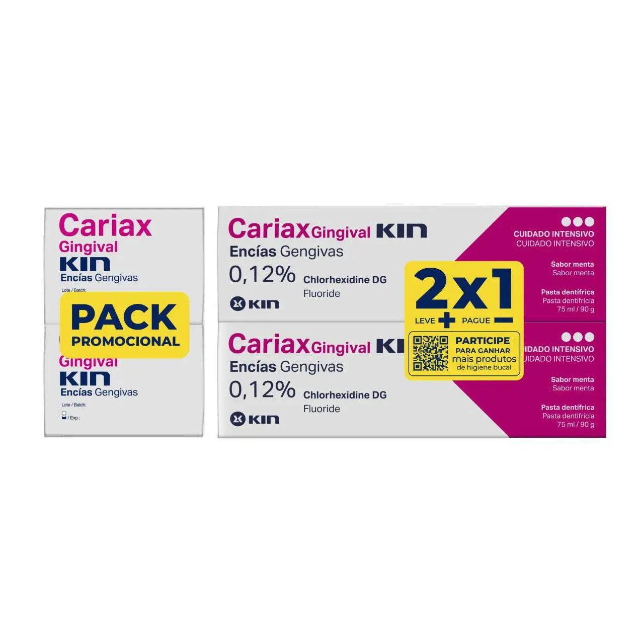 Kit Duo Pasta Kin Cariax 75ml