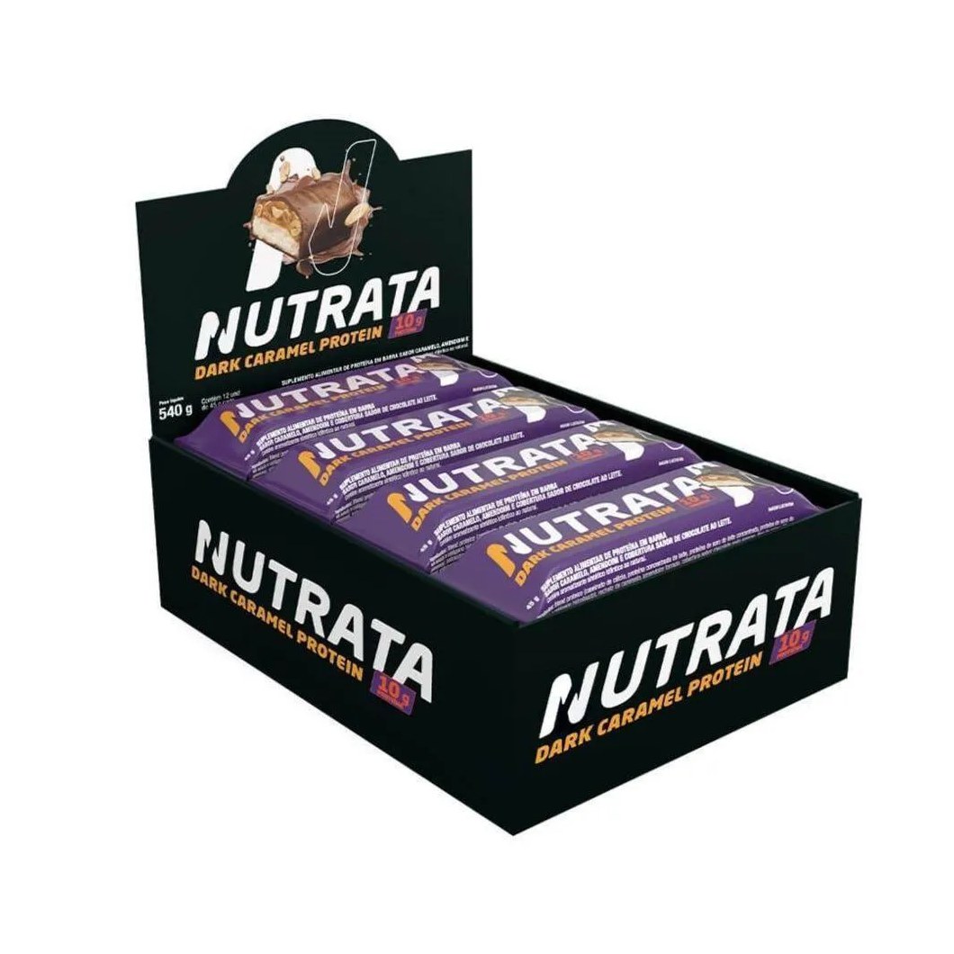 Nutrata Caramel Protein Display (12 Unid. 45G) - Sabor: Dark Caramel