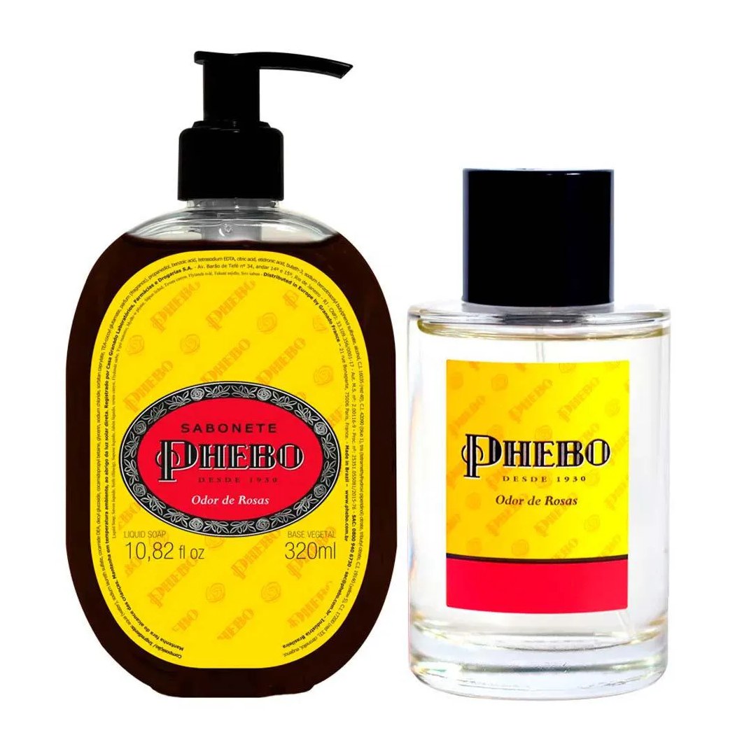 Phebo Kit Odor de Rosas - Colonia + Sabonete Líquido