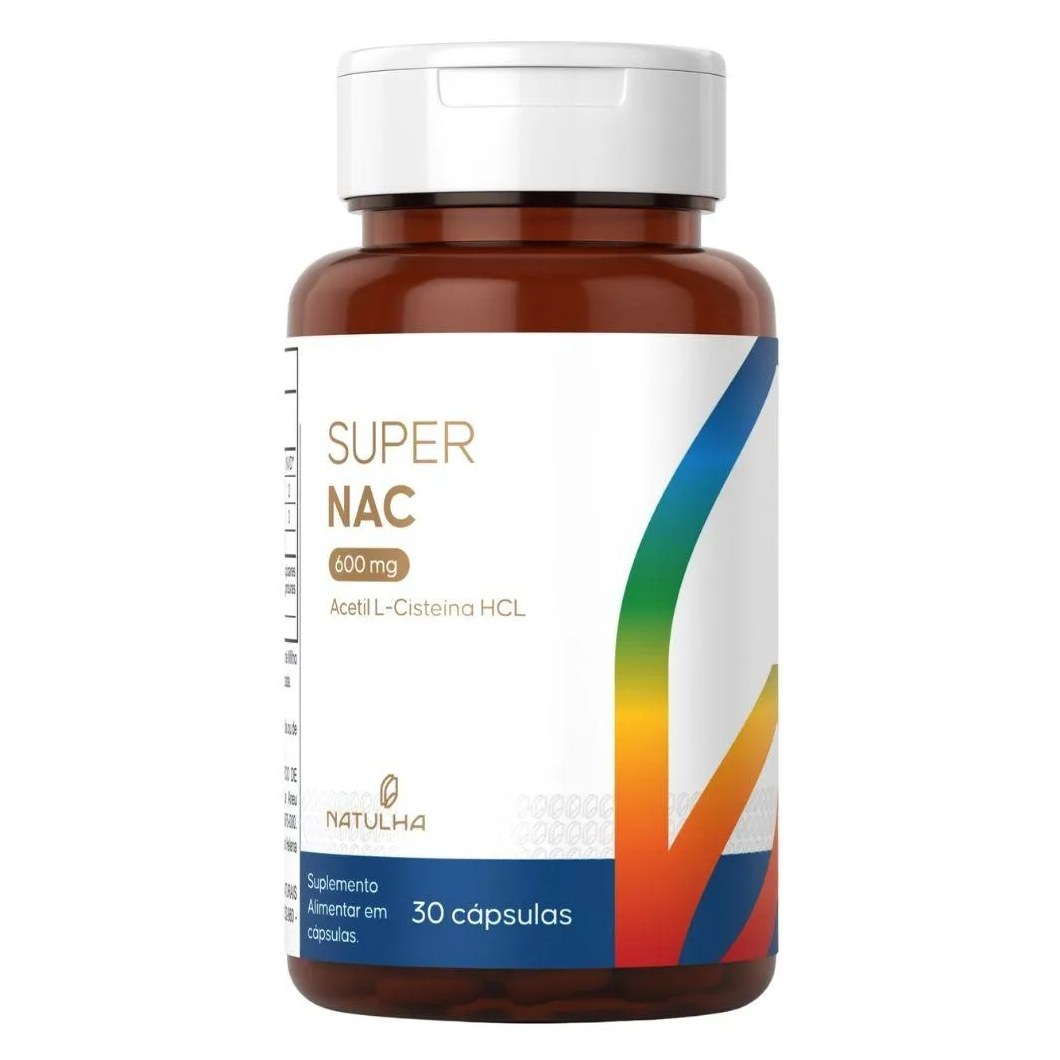 Super Nac (Acetilcisteina Hcl) 600Mg 30 Capsulas - Natulha