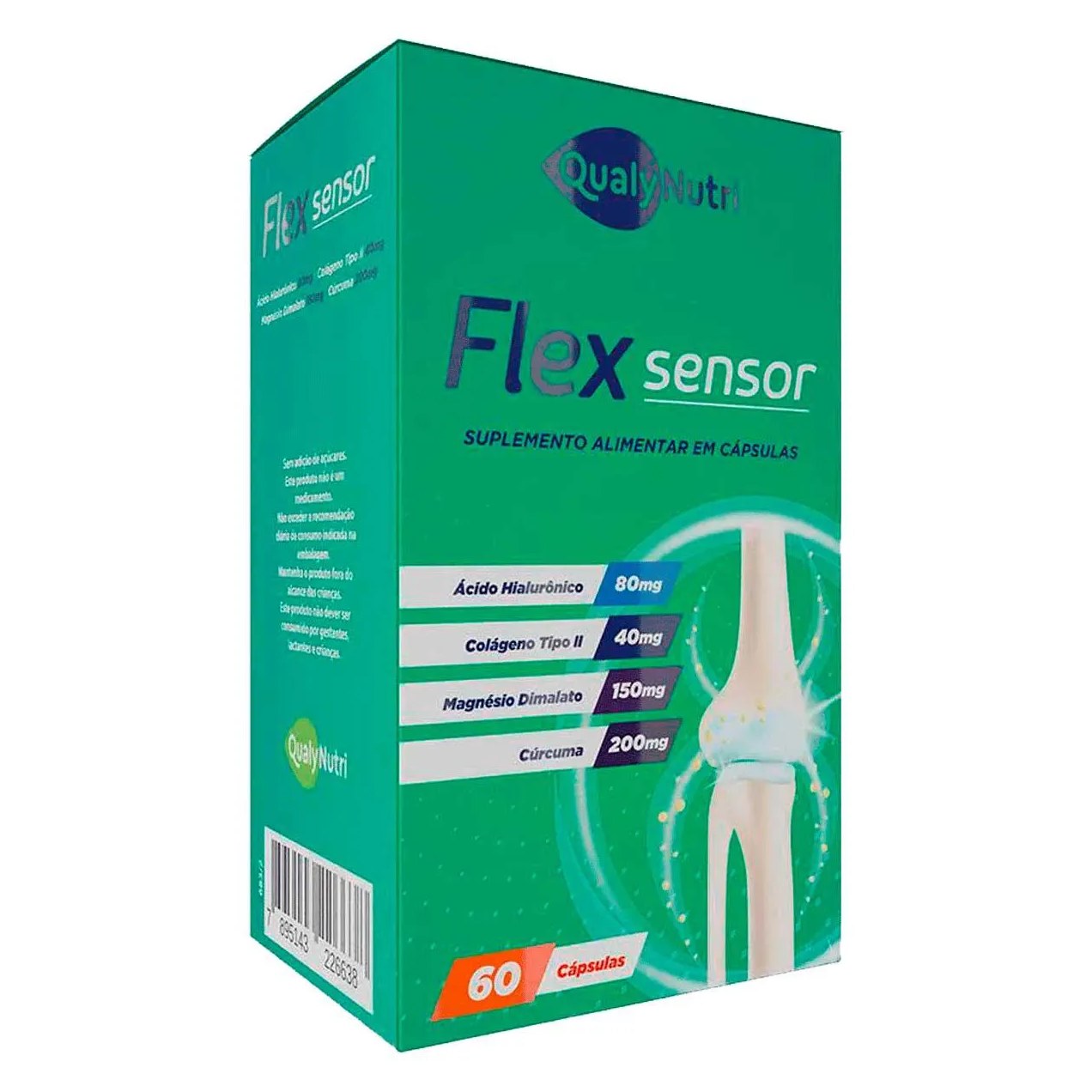 Colágeno Tipo 2 + Hialuronico Flex Sensor 60 cápsulas Qualynutri