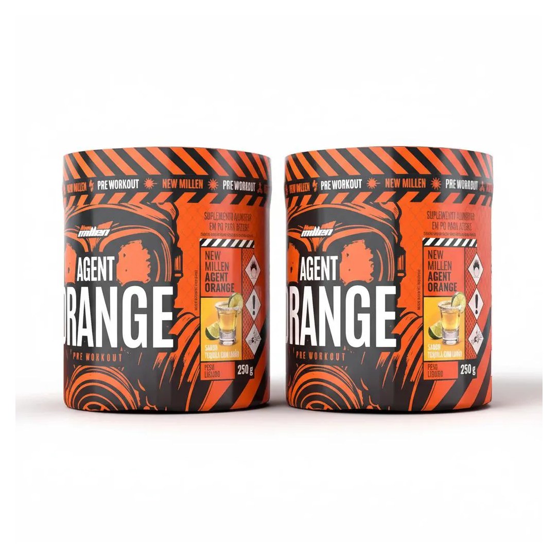Kit 2 Agent Orange com Tequila e Limao Explosão e Energia 250G