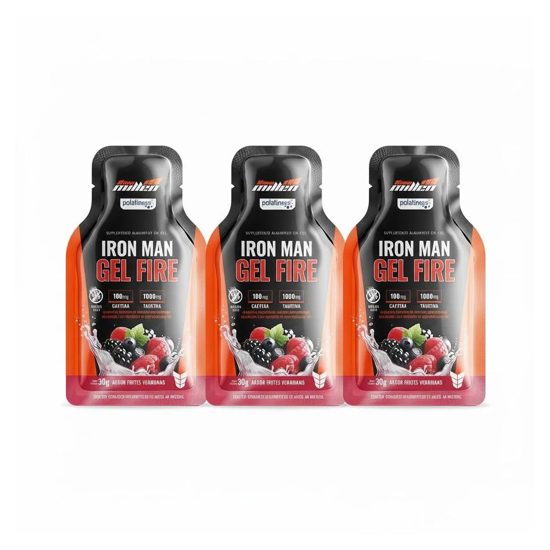 Kit 3 Iron Man Gel Fire Acai com Guarana Energia e Força 30G