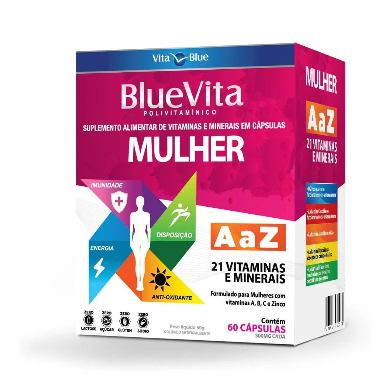 Blue Vita Mulher a a Z - Suplemento Alimentar - 60 Cápsulas