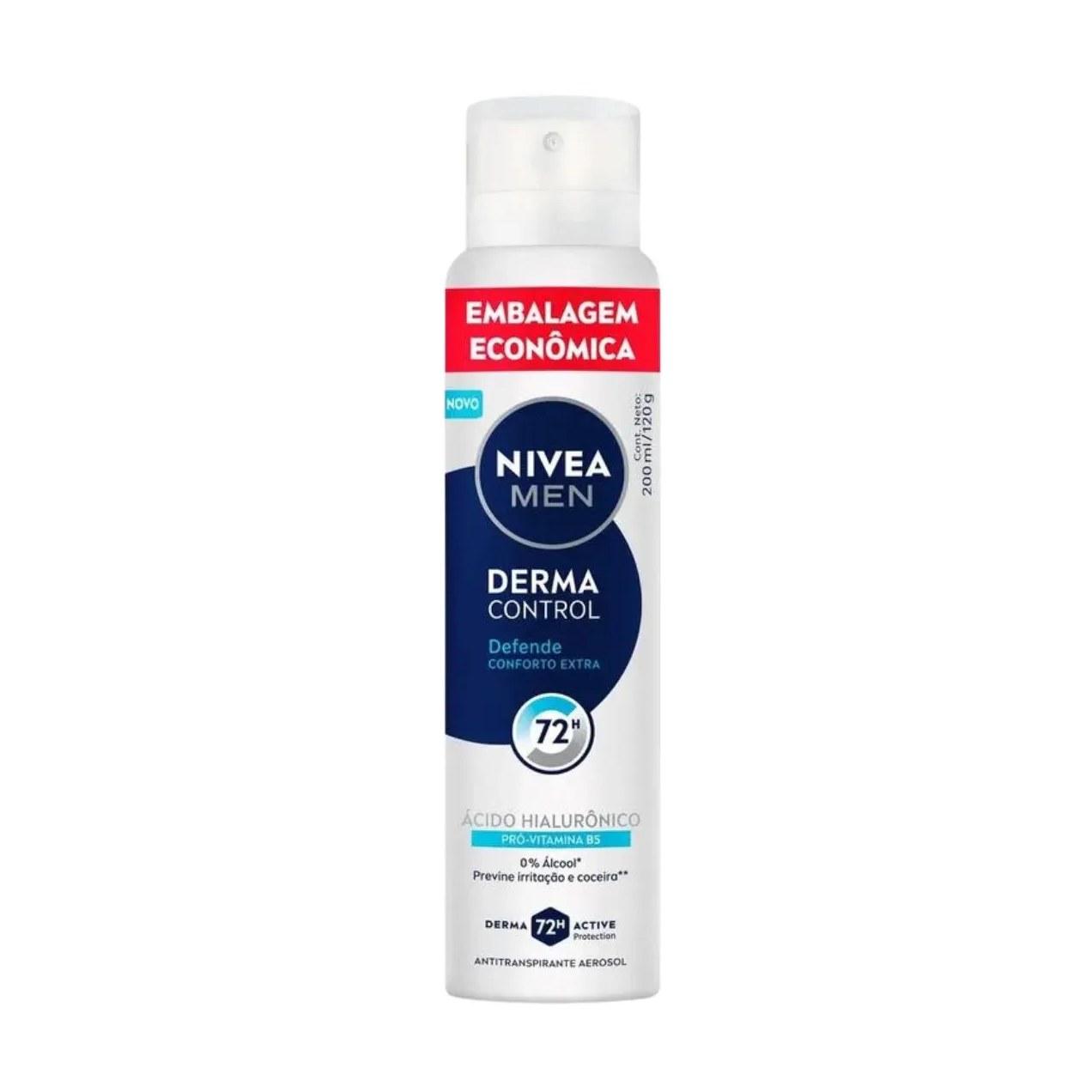 Desodorante Antitranspirante Aerossol Nivea Men Derma Control Defende 72H 200Ml