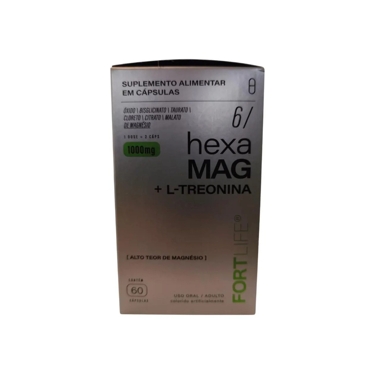Hexa Mag 6 Magnésios + Treonina com 60 Caps - Fortilife