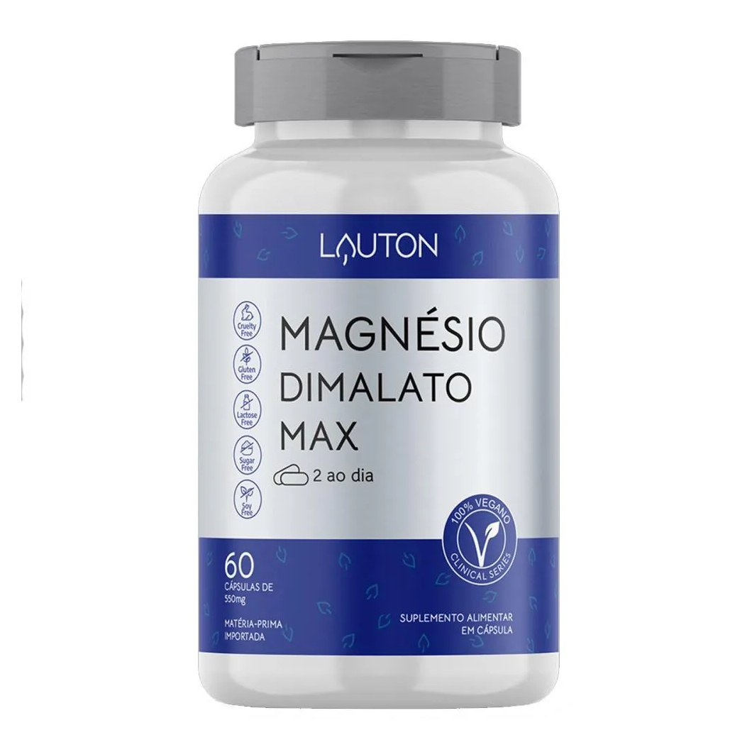 Magnésio Dimalato Max 60 cápsulas - Lauton