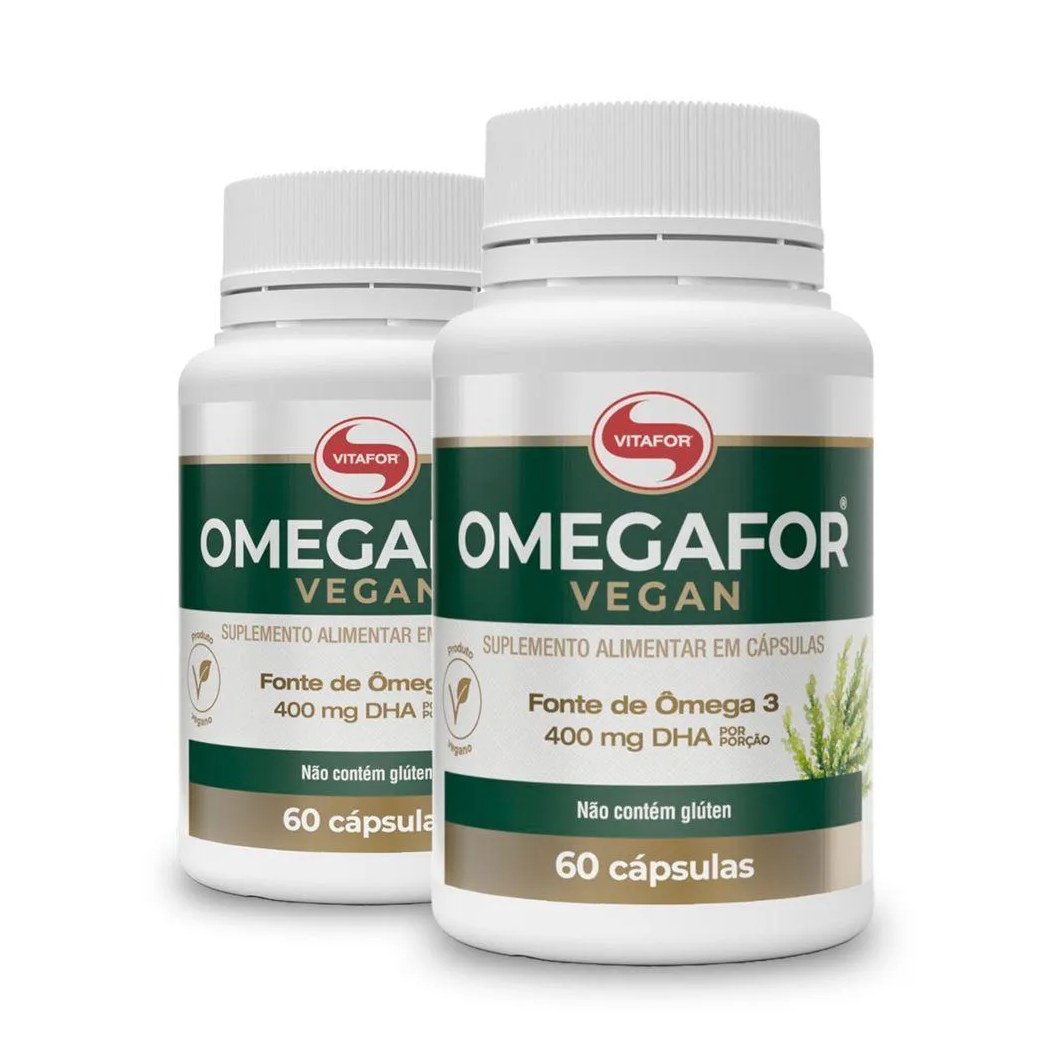 Kit 2 Omegafor Vegan Vitafor 60 Cápsulas