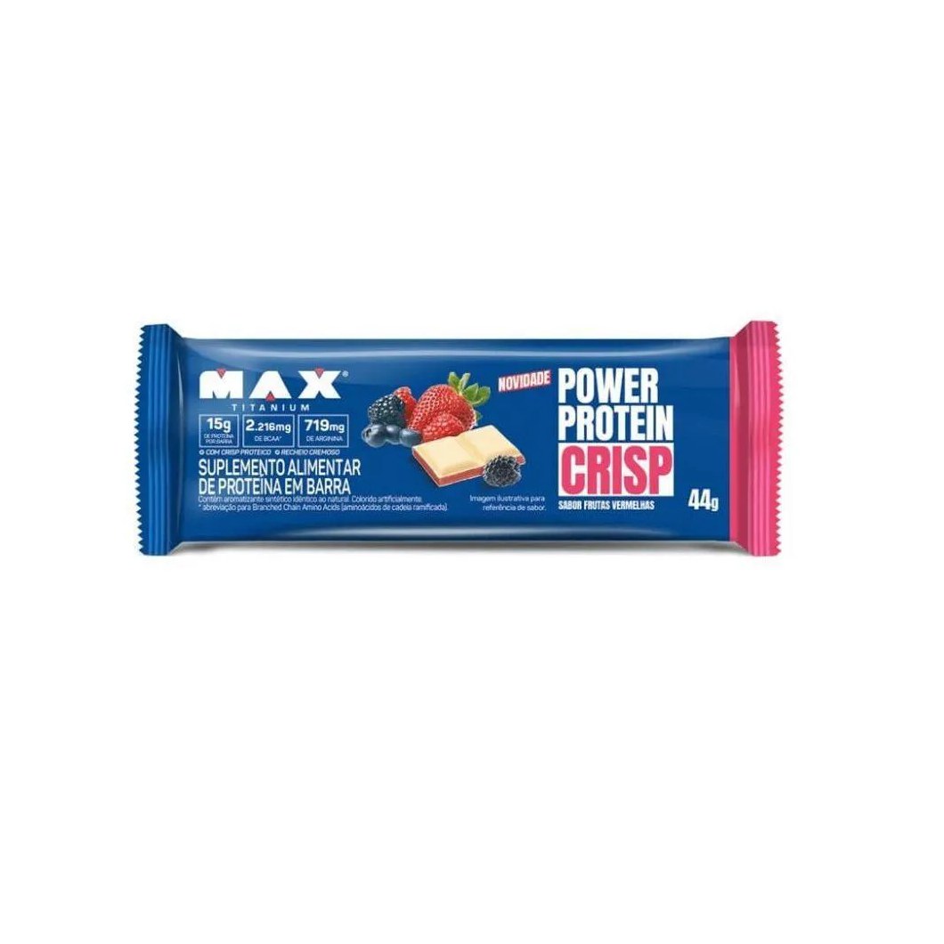 Power Protein Crisp Bar 44G Frutas Vermelhas