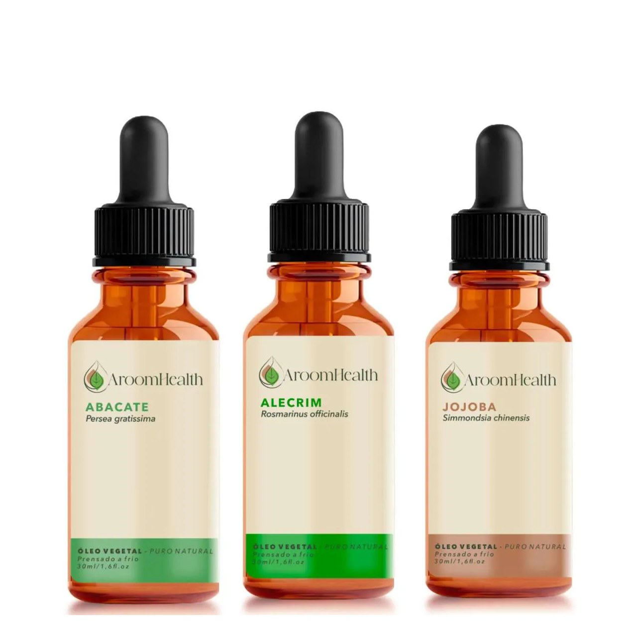 Kit Óleos Vegetais de Alecrim, Abacate e Jojoba - 30ml Cada
