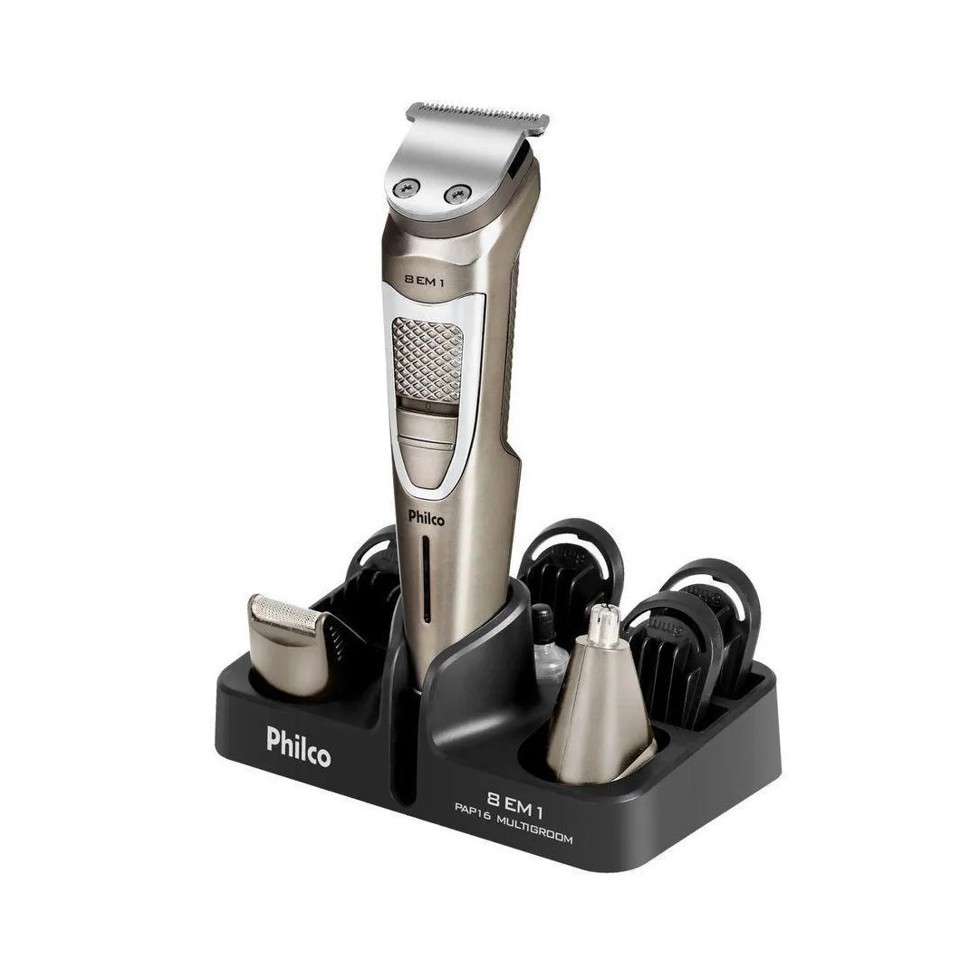 Aparador de Pelos Philco Multigroom 8 em 1 5W Pap16 Bivolt