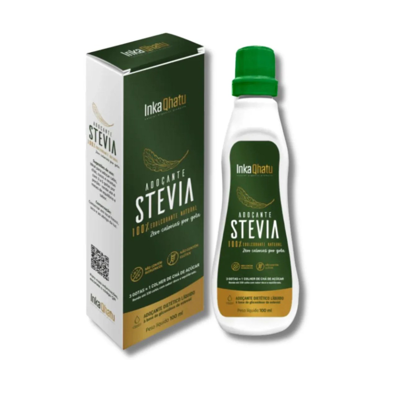 Adocante de Stevia Liquido Zero Calorias 100Ml - Inka Qhatu