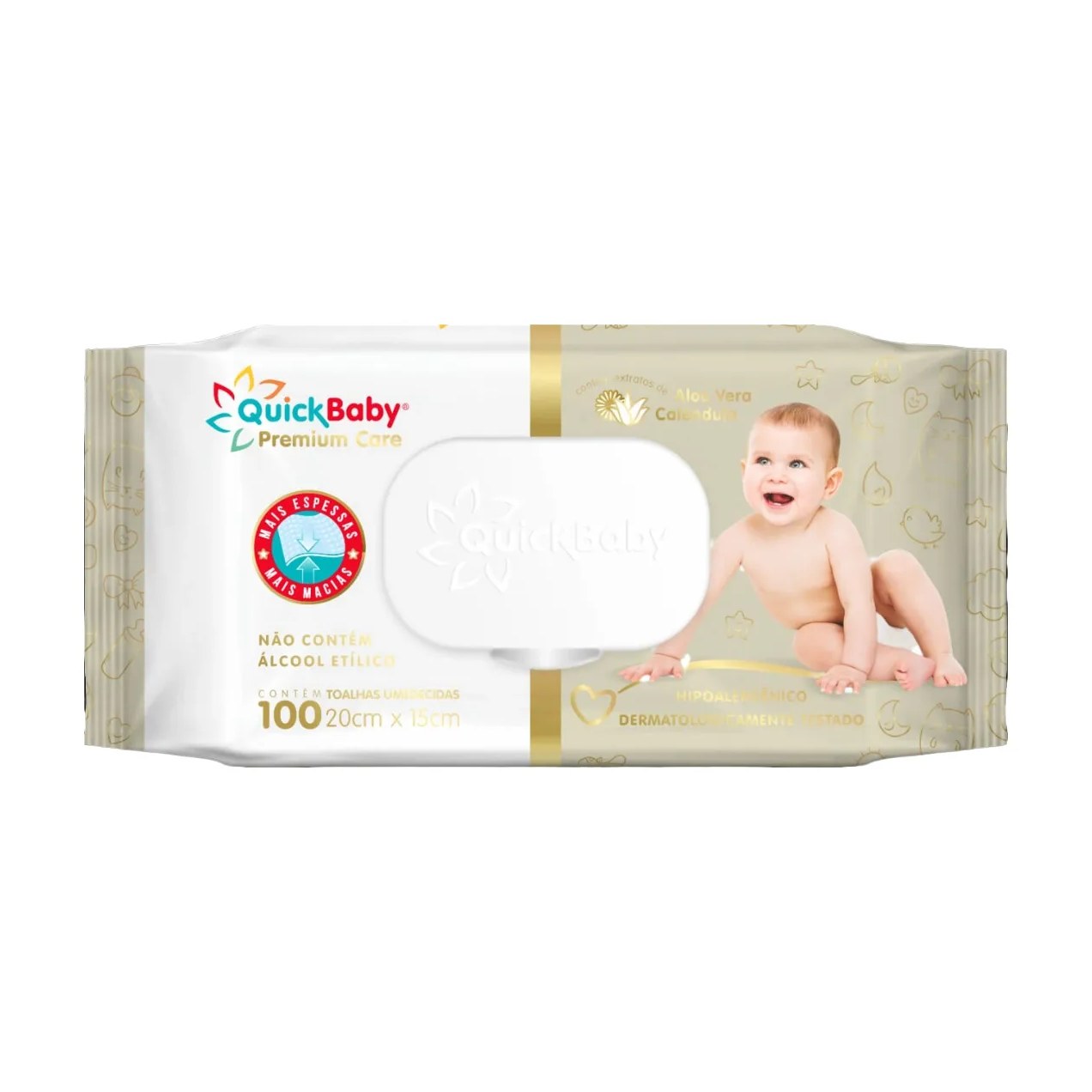 Toalha Umedecida Quick Baby Premium Care 100 Unidades