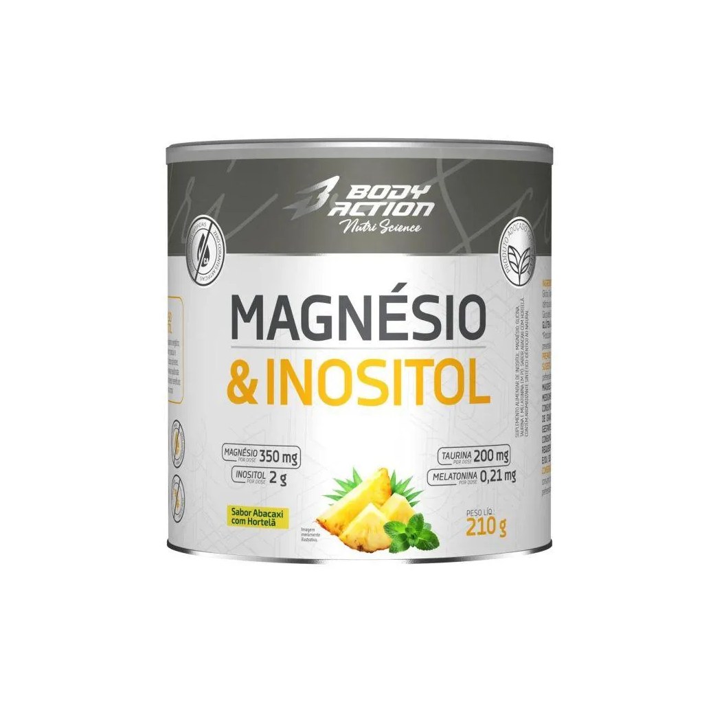 Magnésio e Inositol (210g) - Abacaxi com Hortelã
