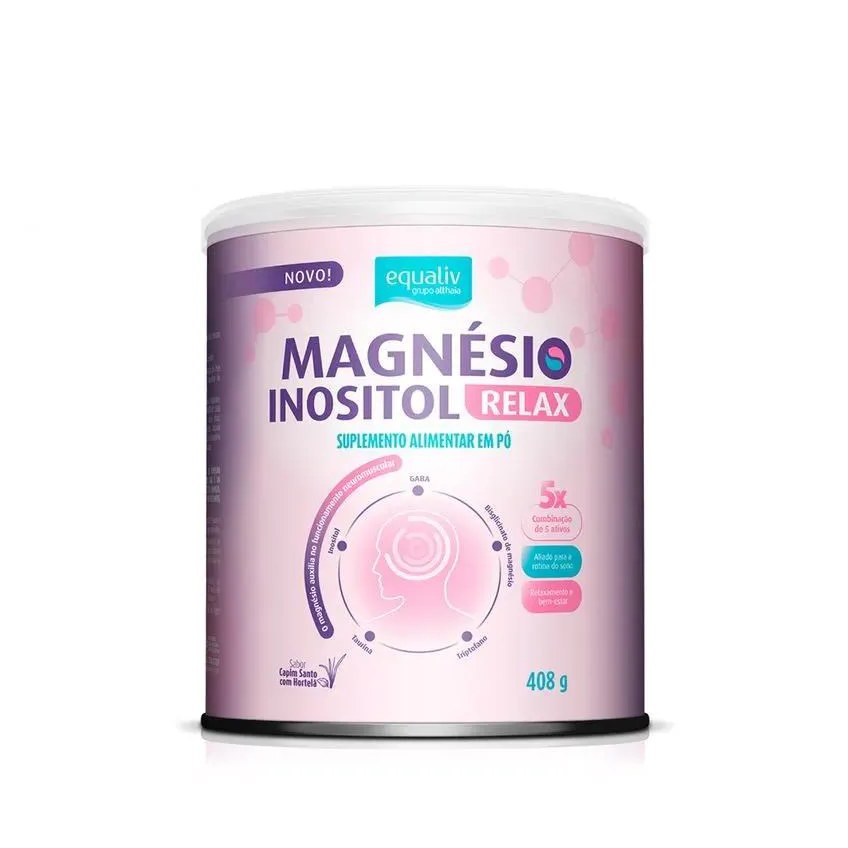 Suplemento Equaliv Magnésio Inositol Relax Gaba 408G