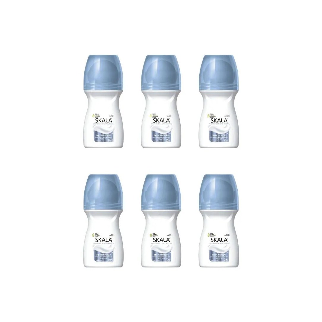 Desodorante Roll-On Skala 60Ml Fem Proteinas do Leite - 6Un