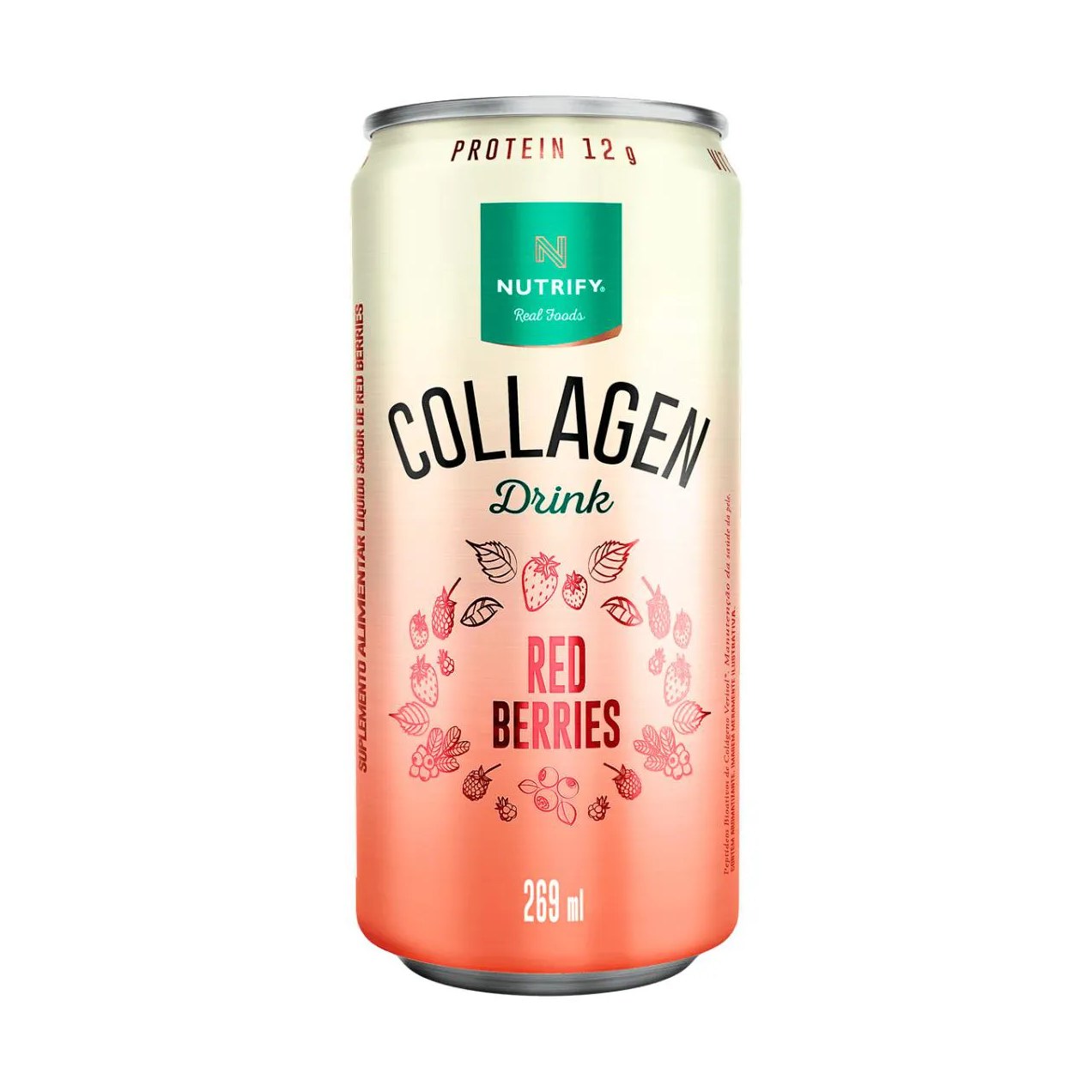 Colágeno Hidrolisado Collagen Drink Pack COM 6 Unidades RED Berries