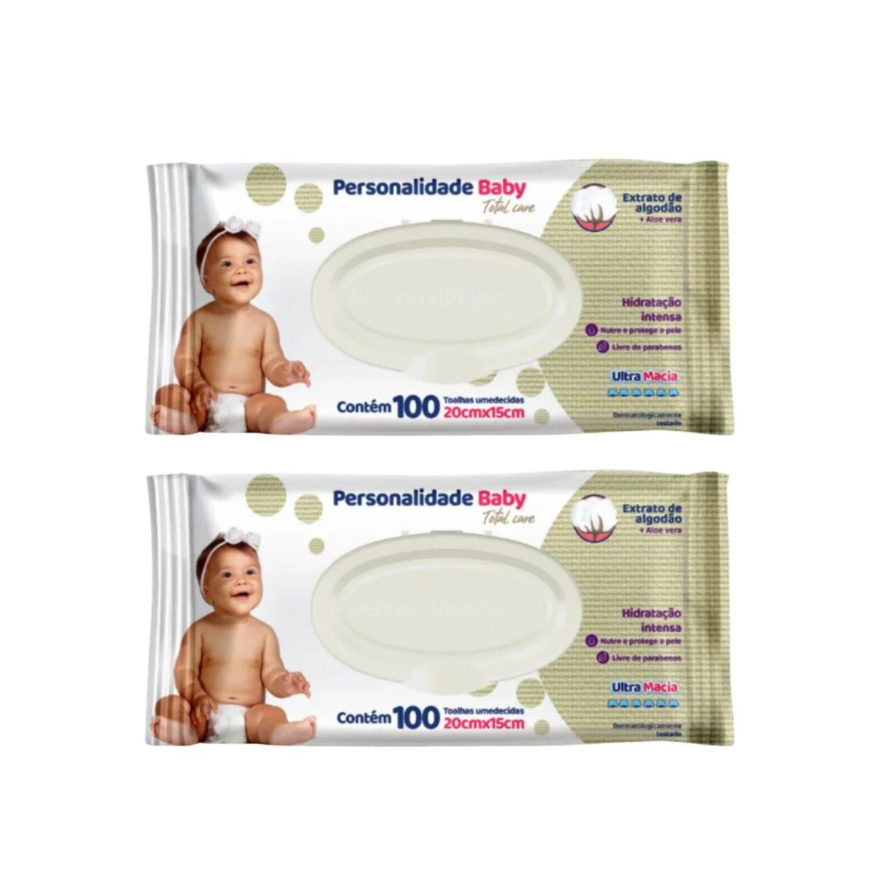Kit C2 Lenço Umedecido Total Care C100 - Personalidade
