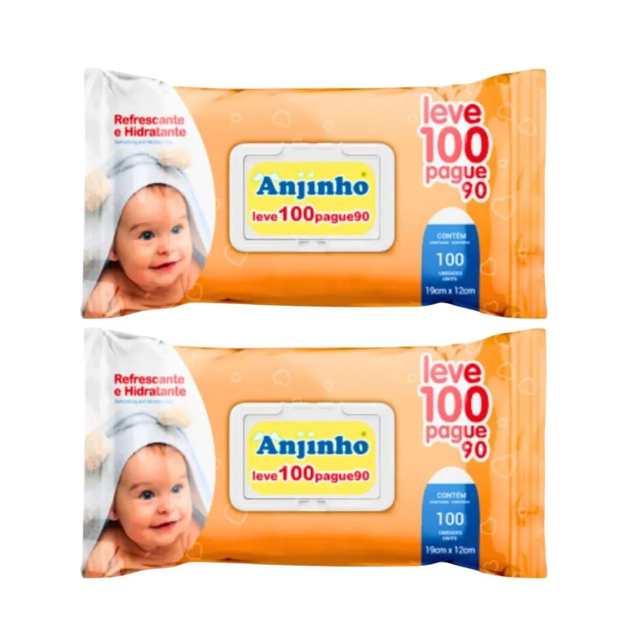Kit C2 Lenço Umedecido Anjinho Leve 100 Pague 90