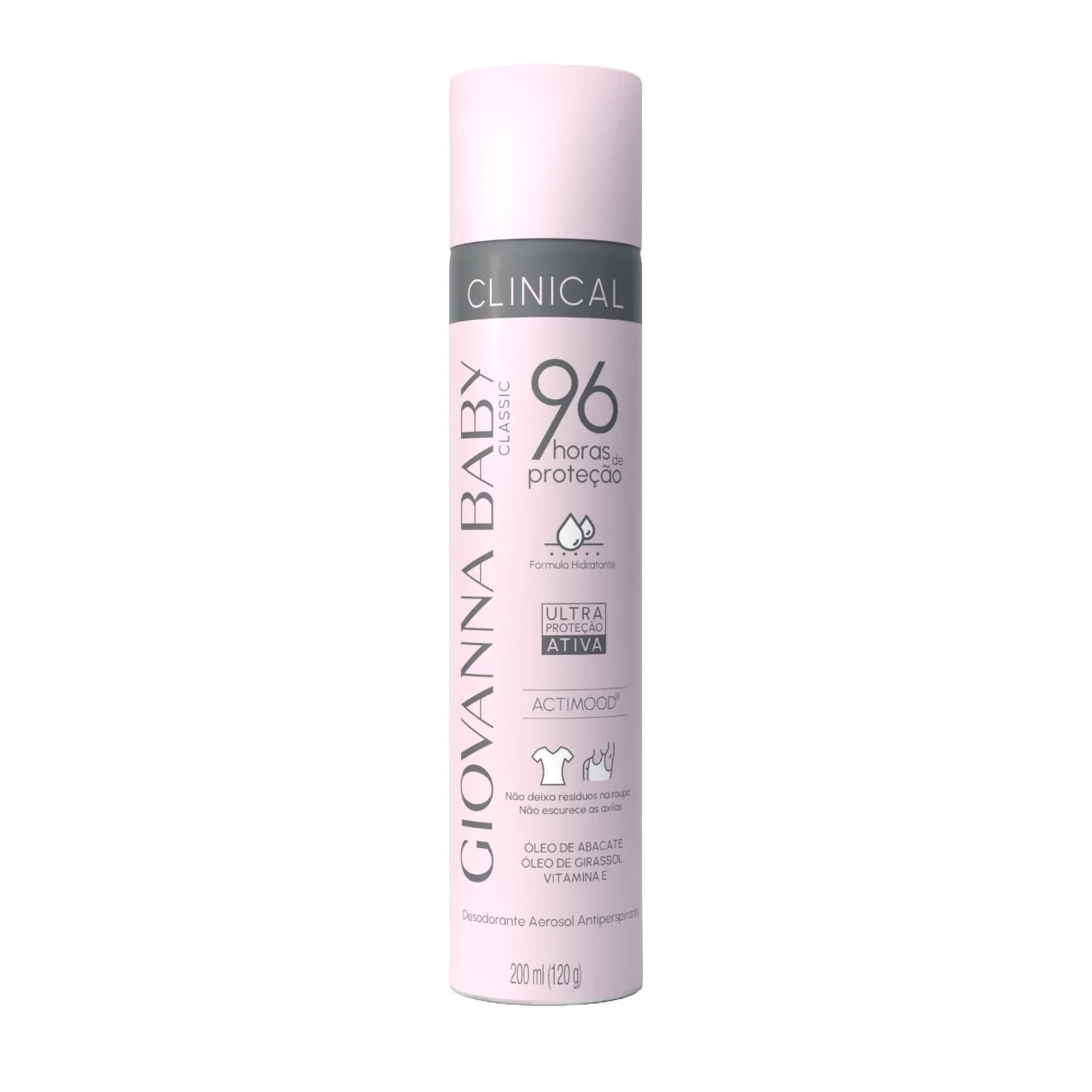 Desodorante Antiperspirante Aerosol Giovanna Baby Clinical Classic 96h Feminino 200ml