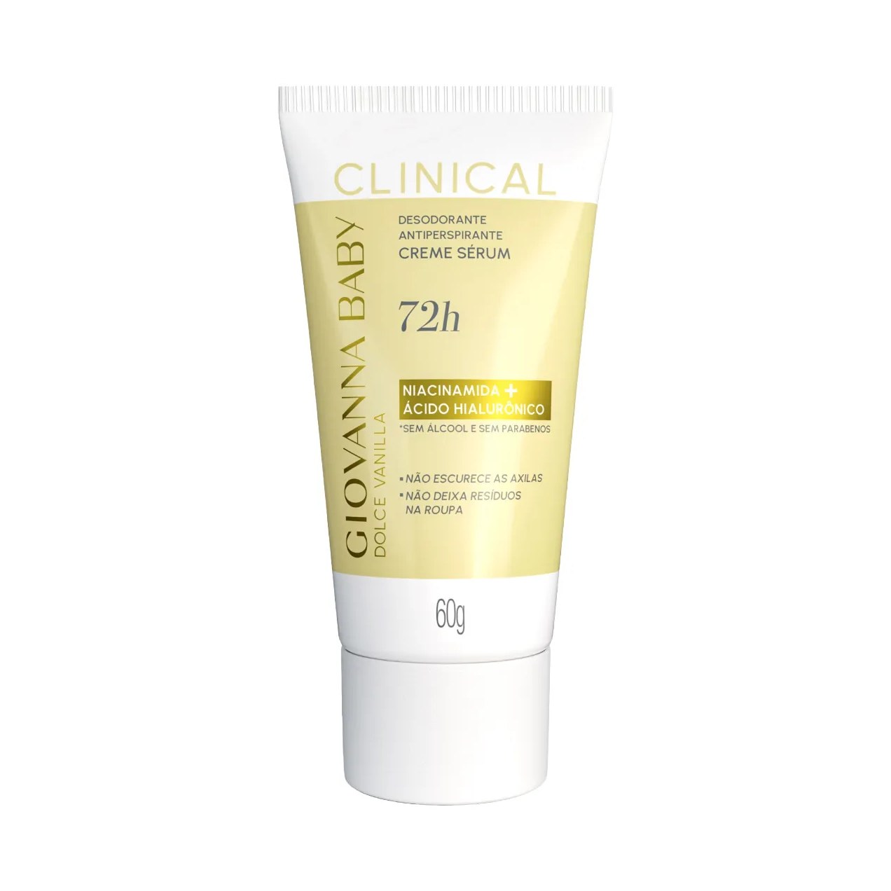 Desodorante Antiperspirante Creme Sérum Giovanna Baby Clinical Dolce Vanilla 72h Feminino 60g