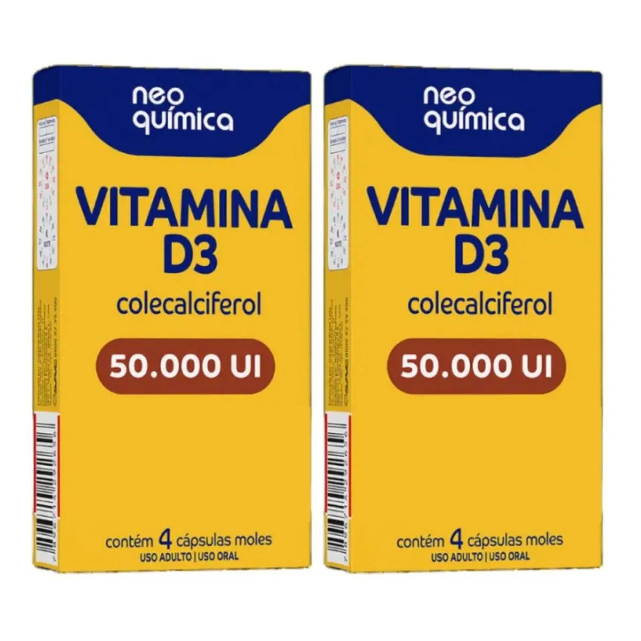 Vitamina D Kit com 2 Caixas de 4cp Cada
