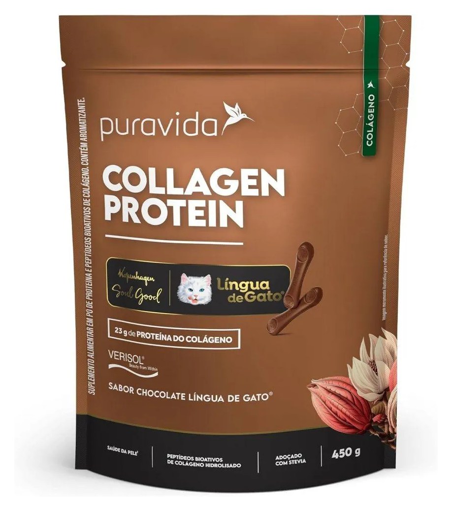Collagen Protein (450G) - Sabor: Chocolate (Língua de Gato)