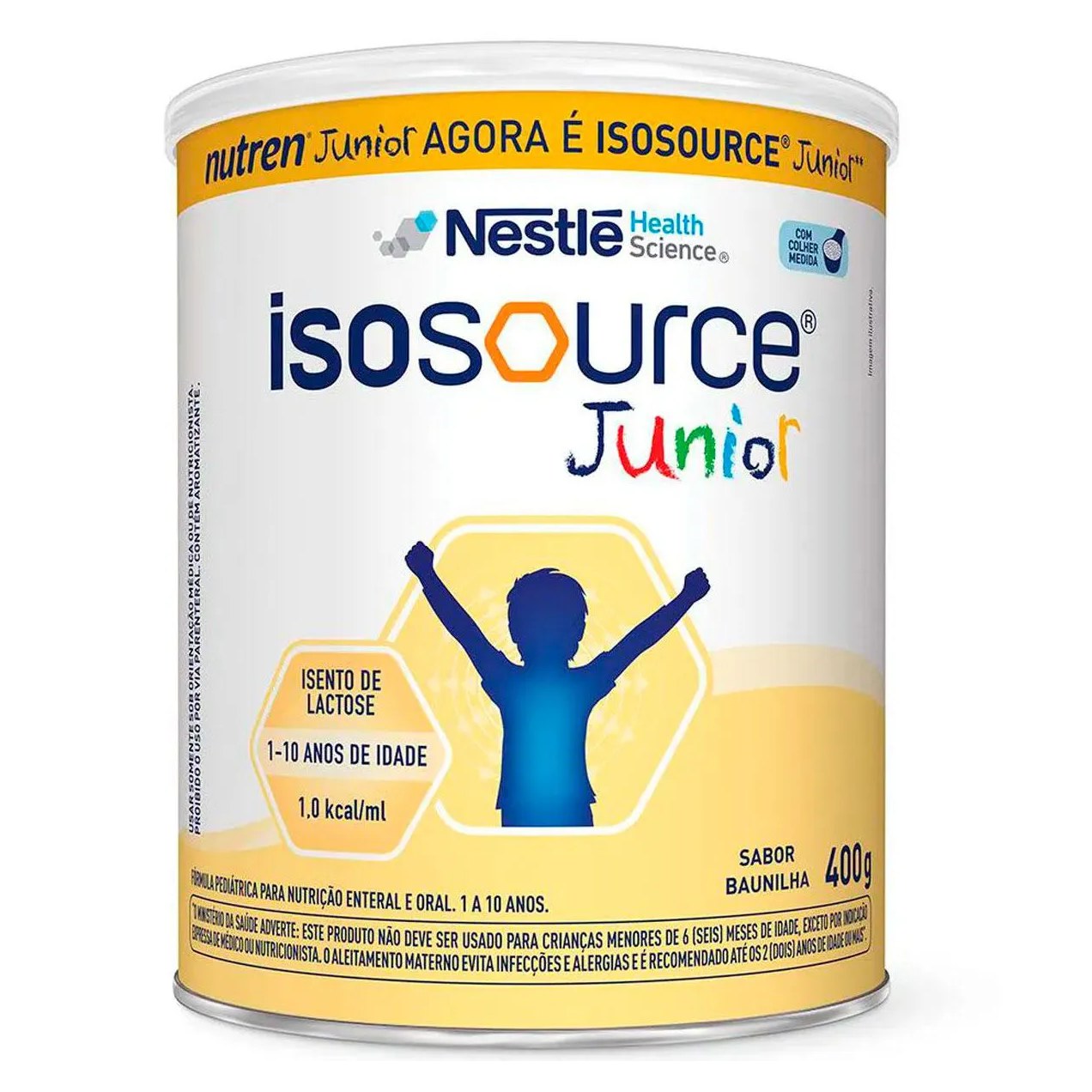 Isosource Junior Nutren sem Lactose Baunilha (400G) - Nestlé