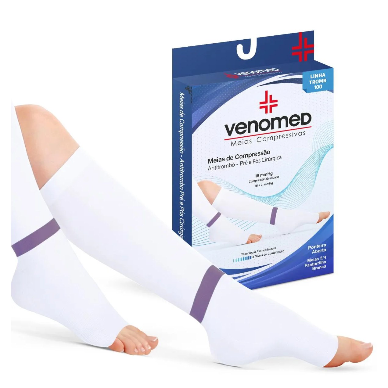 Meias Anti-Embolismo Anti-Trombo Venomed 3/4 Xgg