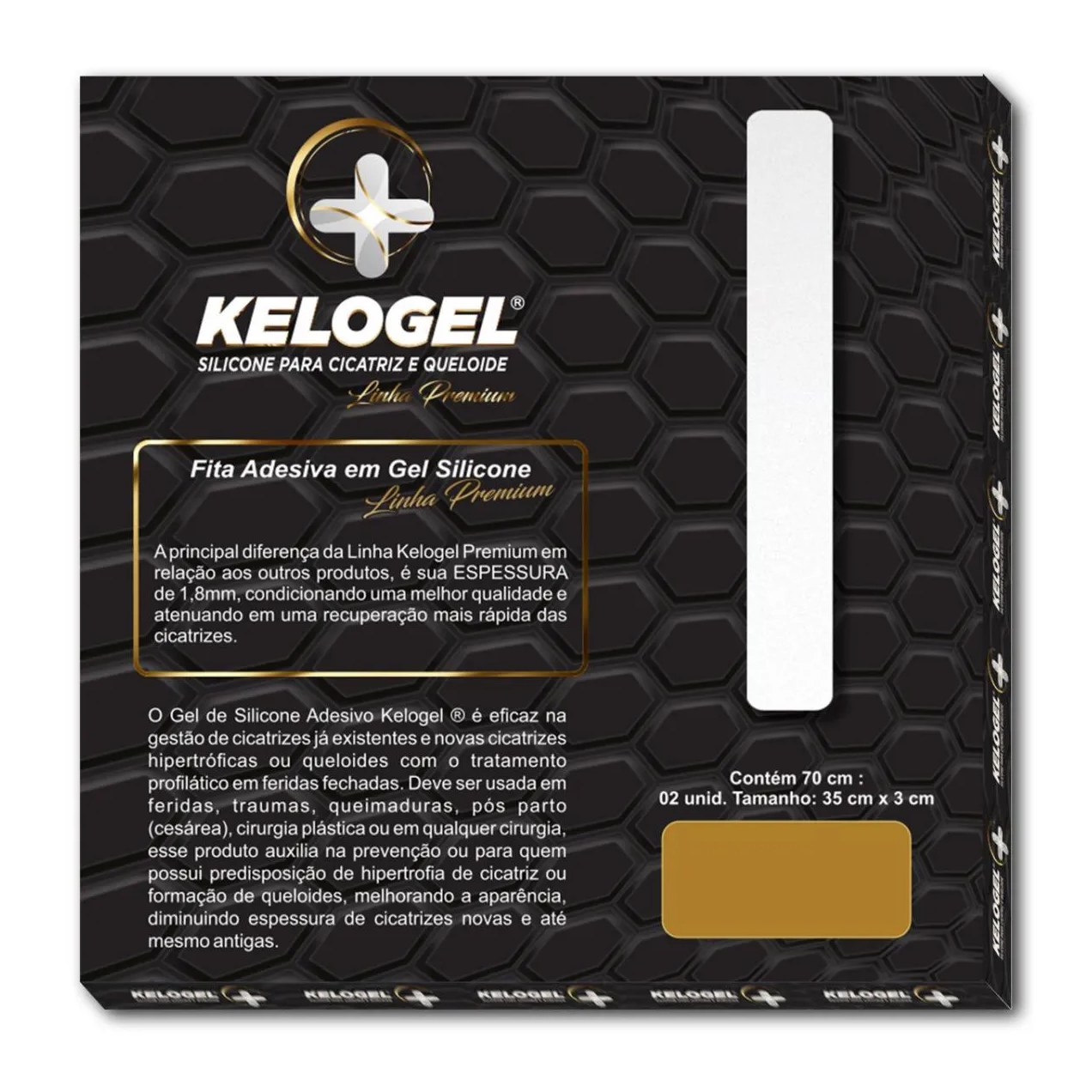 Kit 8 Tratam. 90 Dias -3 Fitas de 70Cm Kelogel Premium 1.8Mm