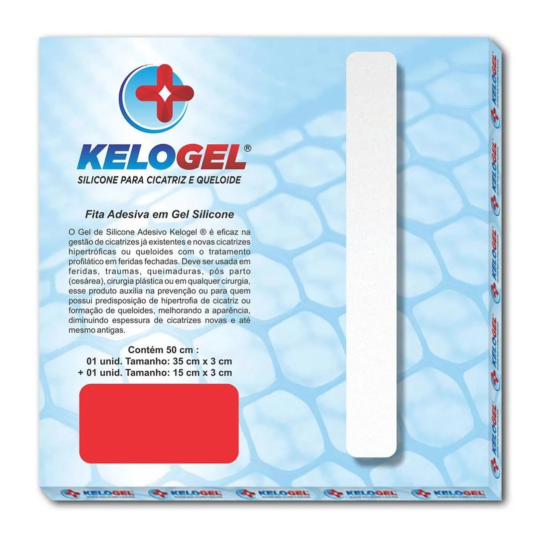 Placa em Gel de Silicone para Cicatriz 50Cmx3Cm Kelogel