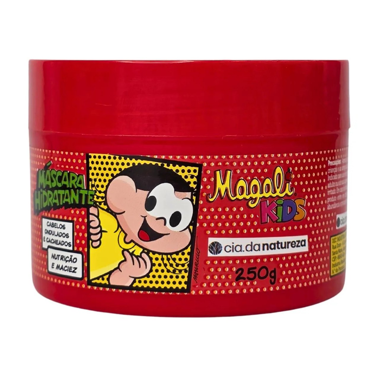 Máscara Hidratante Cabelos Ondulados e Cacheados Magali Kids Cia. da Natureza 250G