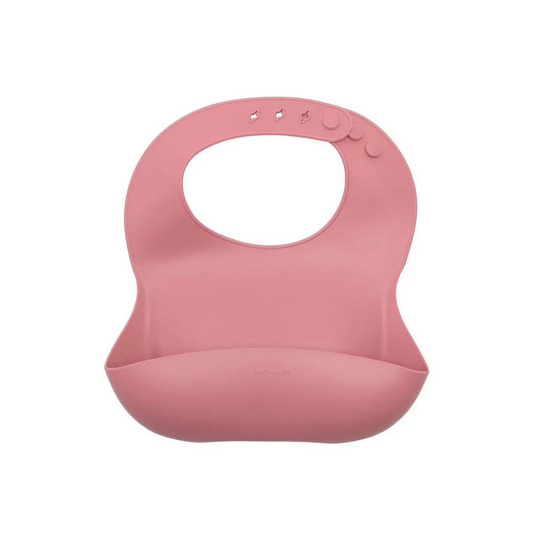 Babador de Silicone com Pega Migalhas Piccolo Rosa - Infanti